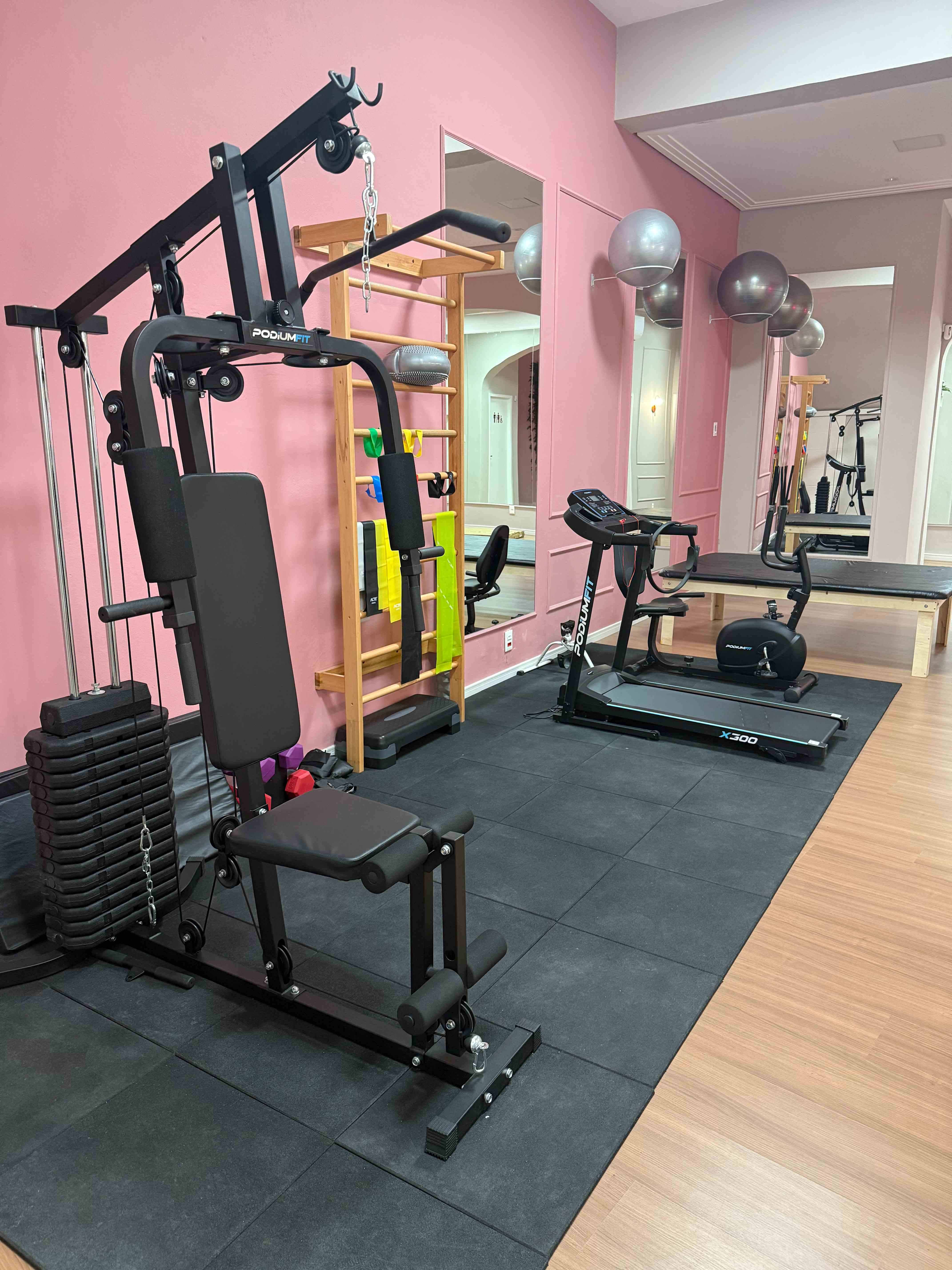 Academia da Clínica Amable - Área de musculação e cardio